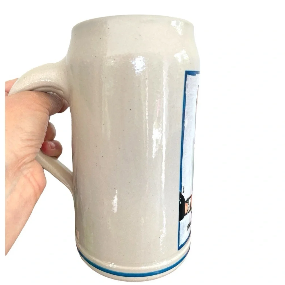 October Munchen beer stein, 1985, salt glaze stoneware, Fritz Dommel, no flaws